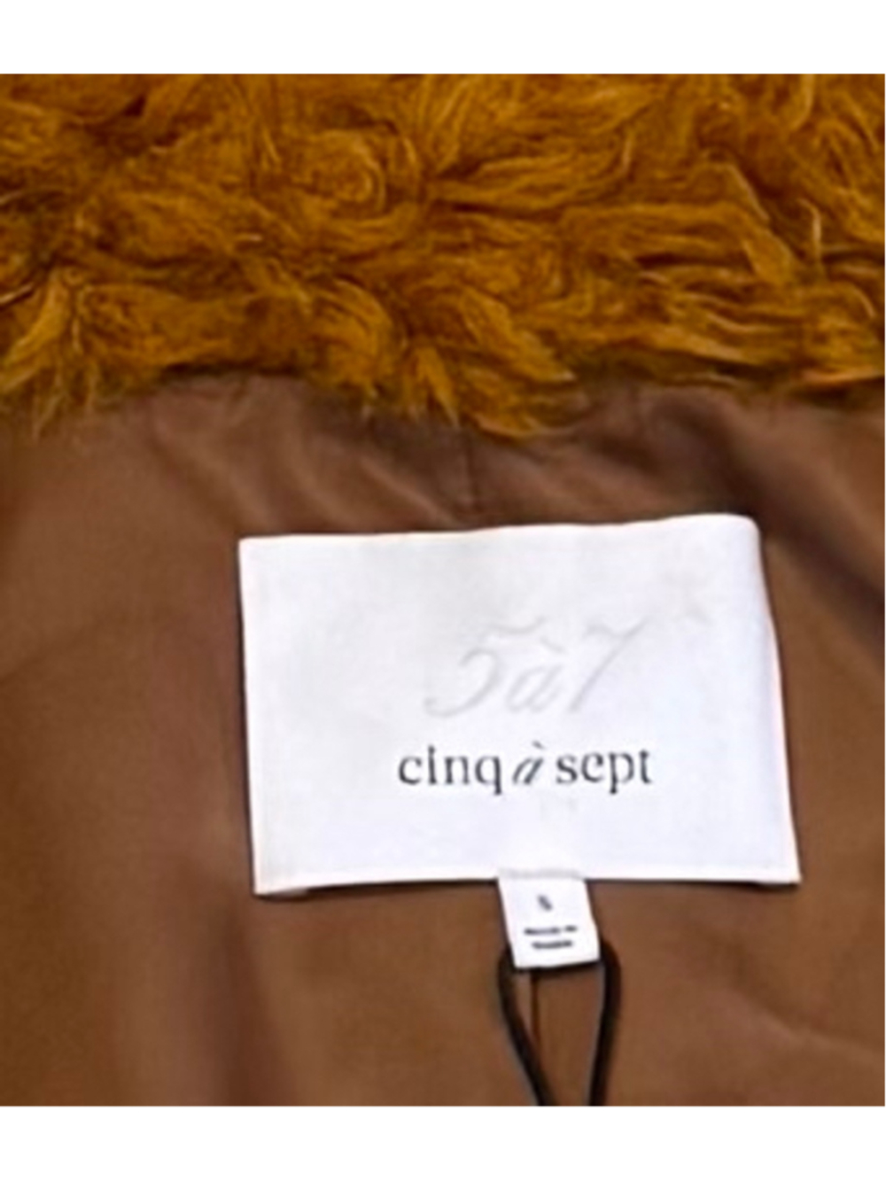Cinq à Sept Sybella Faux Fur Jacket, Camel - Picture 5 of 9